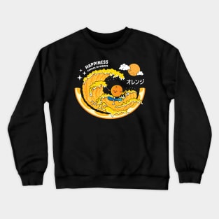 Orange Wave Crewneck Sweatshirt